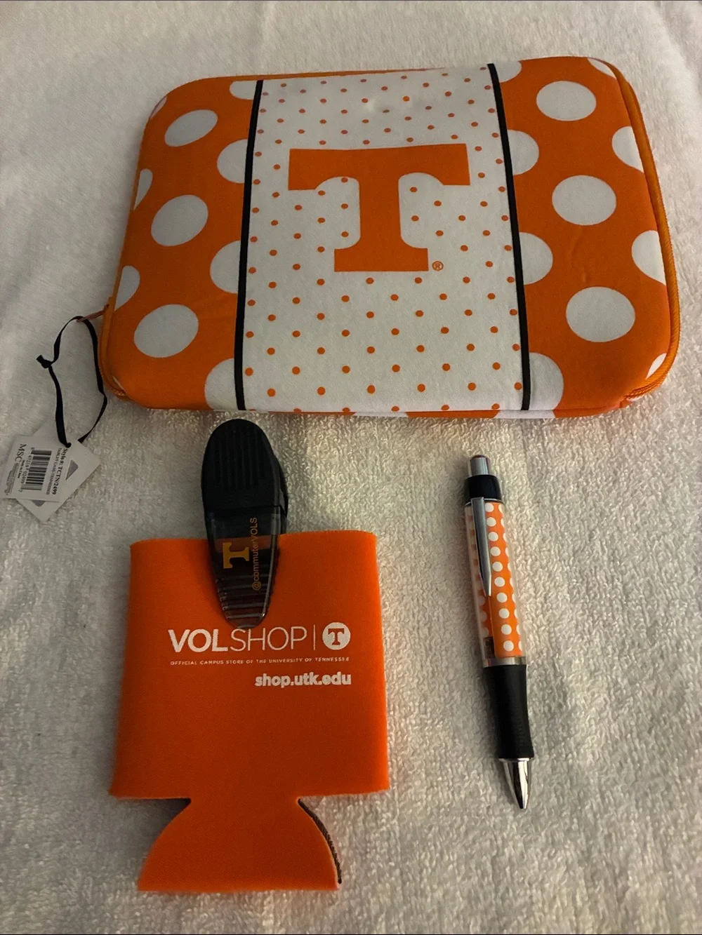 NWT University of Tennessee Orange Tablet Sleeve & Accessories Set